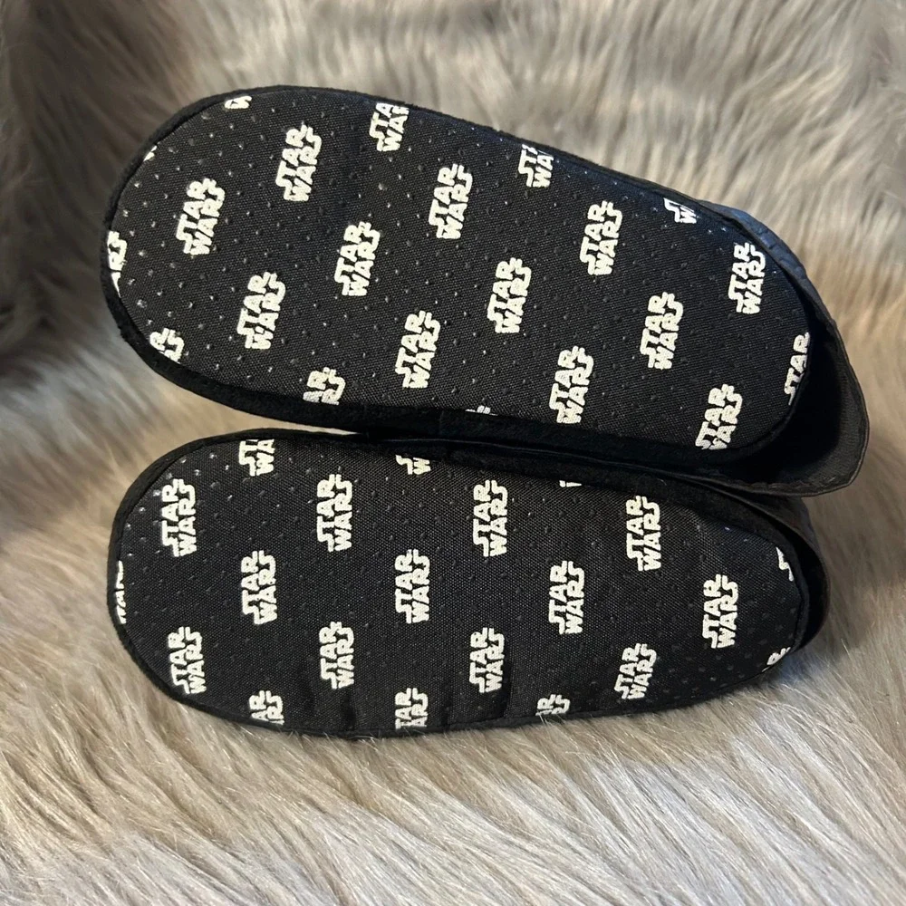 Star Wars Kylo Ren Boot Slippers Toddler Boy Size Small 9/10 Black Booties Shoes